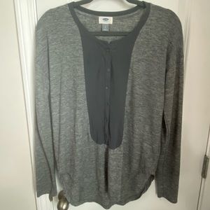 Old Navy Grey Long Sleeve Shirt